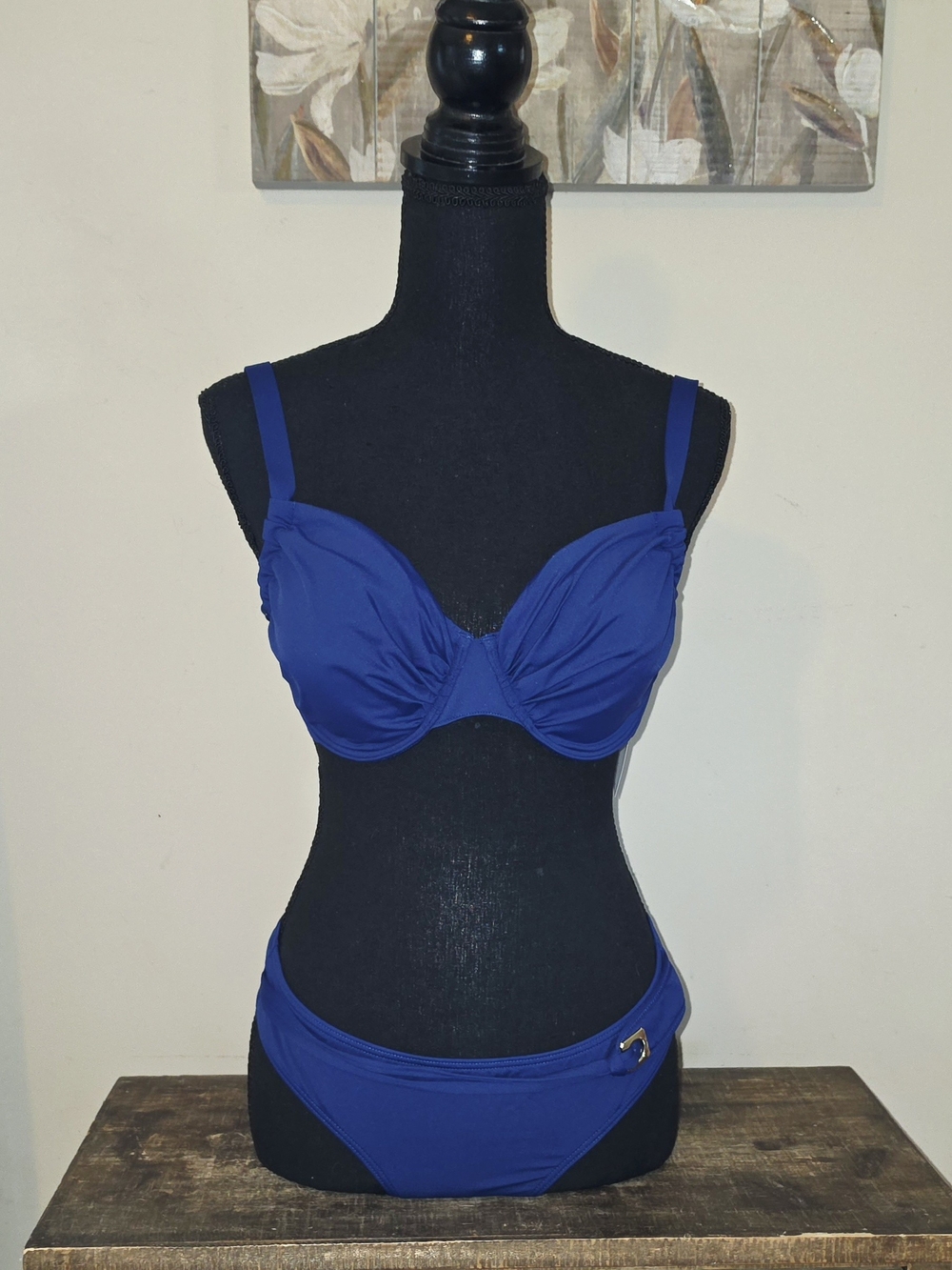 NWT 3pc. Blue Venus Bikini Set - Frech-Cut Top and 2 Classic Bottoms
